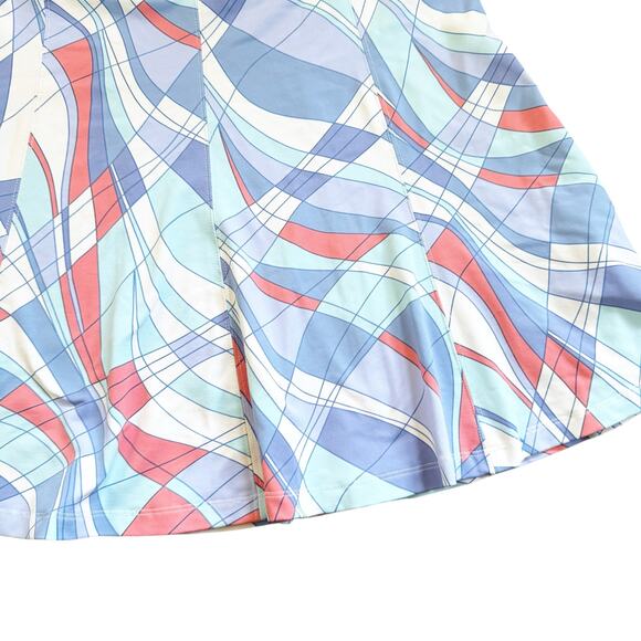 J. McLaughlin Catalina Cloth Tennis Swing Circle Skirt Geometric Design Small S - Picture 4 of 11